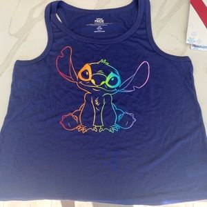 NWT Disney pride Womens Stitch tank top Size L(12-14)